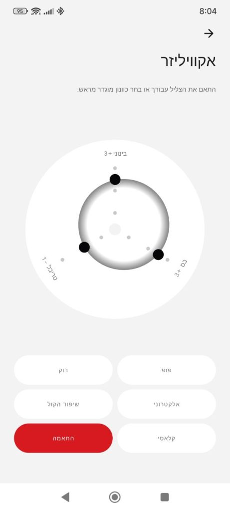 הגדרות האקולייזר עבור CMF Headphones Pro